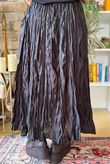Twisted Sister Crinkle Midi Skirt Black